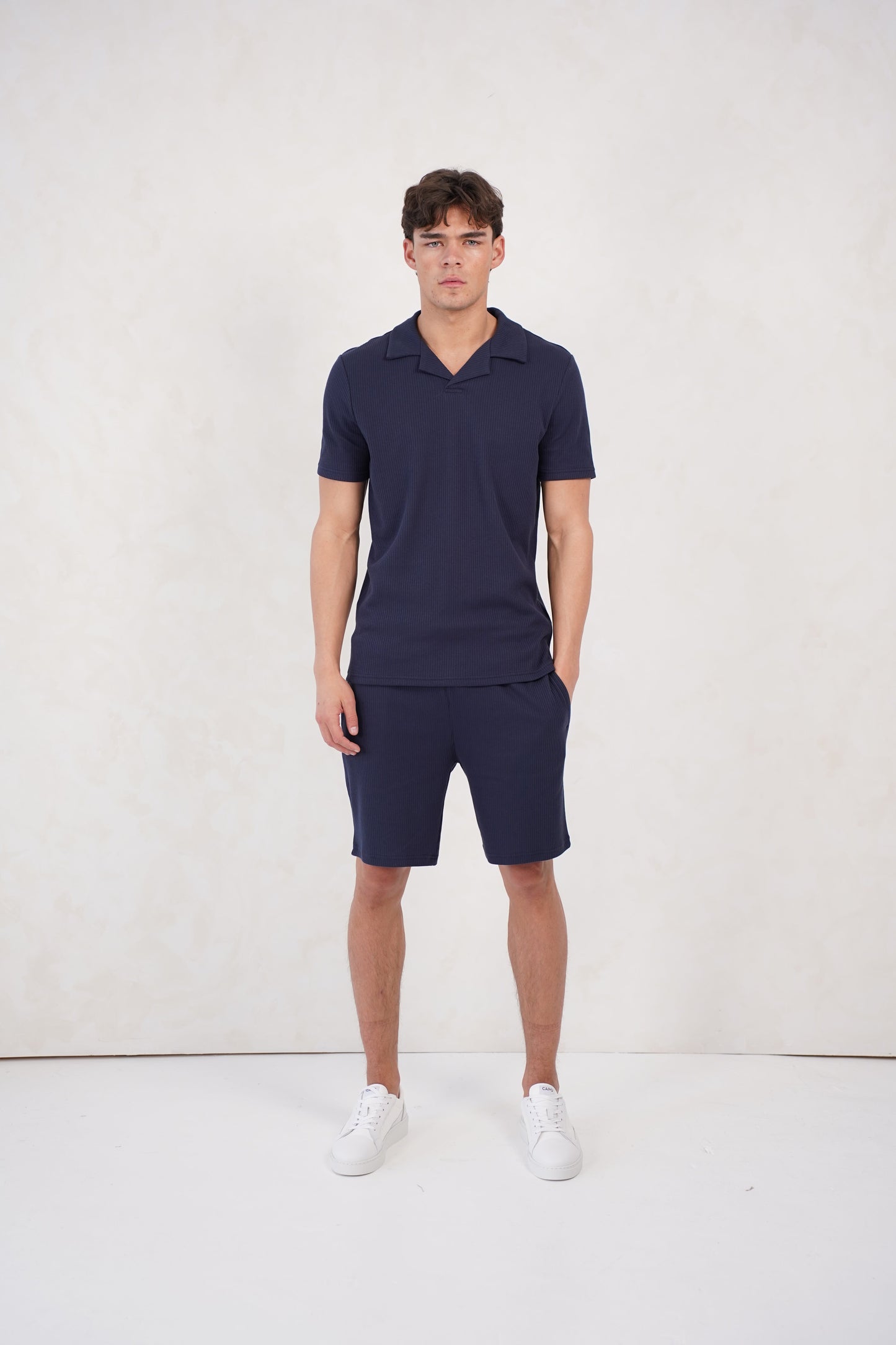 Capo Pleated Shorts - Navy