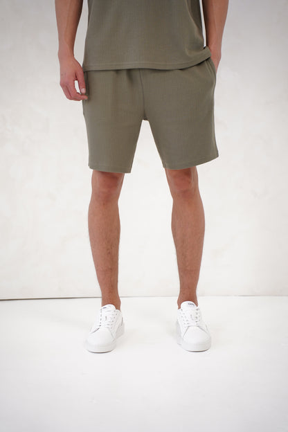 Capo Pleated Shorts - Olive
