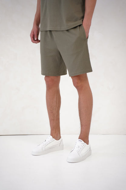 Capo Pleated Shorts - Olive