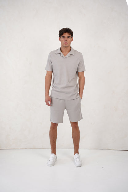 Capo Pleated Shorts - Light Grey