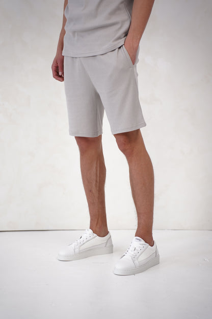 Capo Pleated Shorts - Light Grey