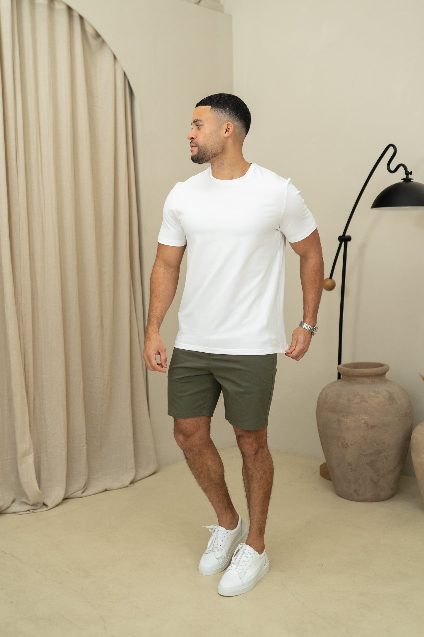 Capo Crew Neck Every Day Cotton T-Shirt - White