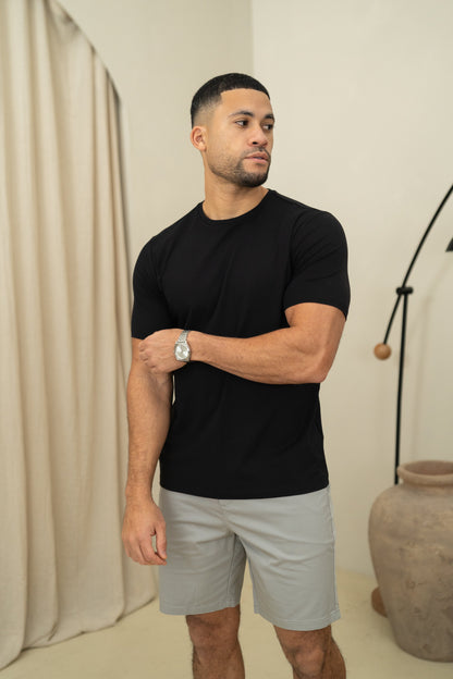 Capo Crew Neck Every Day Cotton T-Shirt - Black