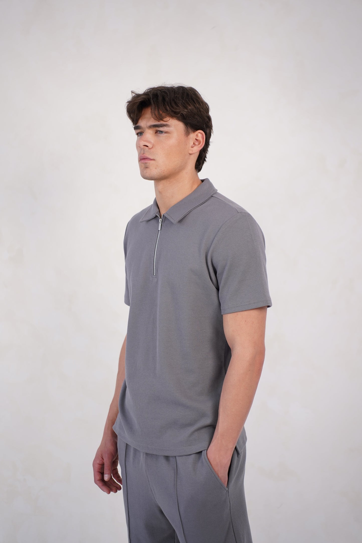 Capo Textured Shorts - Grey