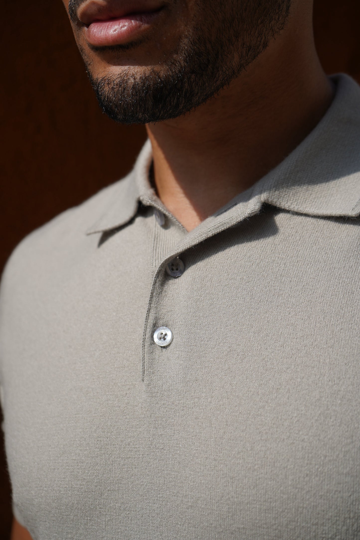 Capo Button Up SS Polo Shirt - Muted Grey