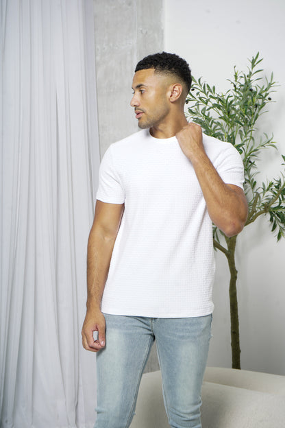 Capo Basket Weave T-Shirt - White