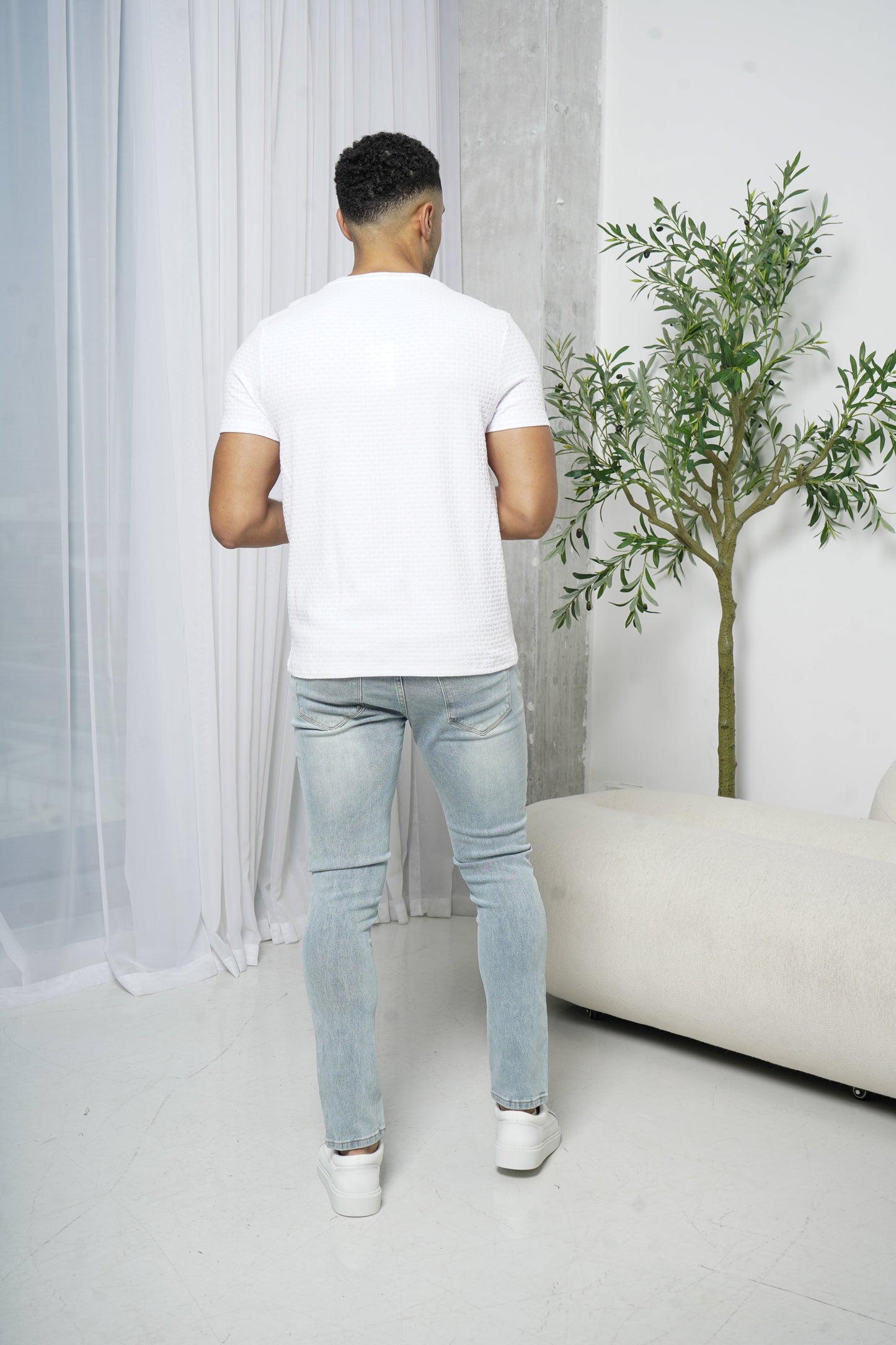 Capo Basket Weave T-Shirt - White