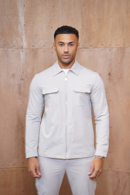 Capo Utility Regular Cargo Pants - Light Grey