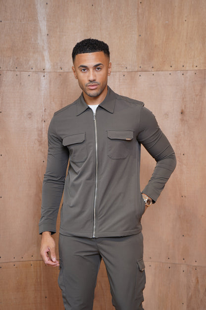 Capo Utility Overshirt - Khaki